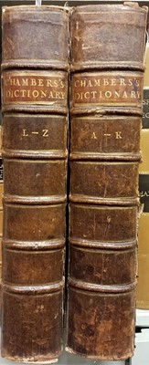 Lot 199 - Chambers (Ephraim). Cyclopaedia, 2 vols, 6th ed, 1750