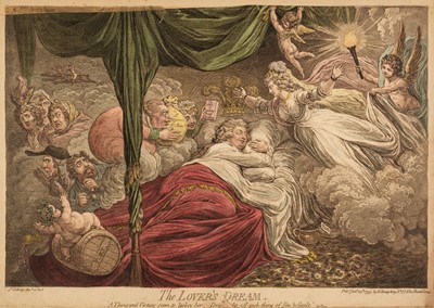 Lot 330 - Gillray (James). The Lover's Dream, H. Humphrey, Jany. 24th 1795