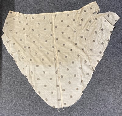 Lot 544 - Embroideries. Four portions of metalwork embroidery from a Regency robe, & an embroidered border