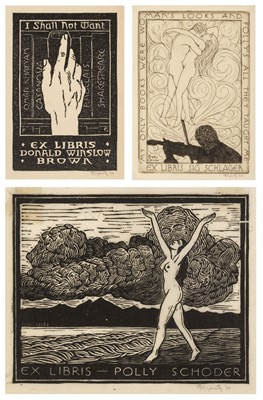 Lot 378 - Gerlitz (Franz, 1895-1945). Eight bookplates, 1917-30