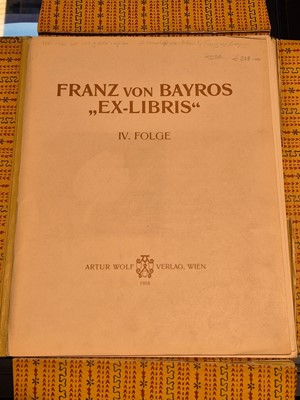 Lot 367 - Bayros (Franz von, 1866-1924). Two portfolios of ex-libris
