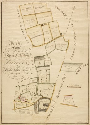 Lot 70 - Estate Plans. A Plan of an Estate Situate in the Parish of Long Newnton..., 1822