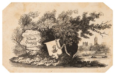 Lot 402 - Thomas Bewick (1753-1828). A collection of 23 ex-libris for R. A. Caldwell, A. Clapham, etc.