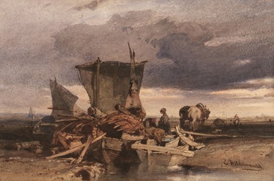 Lot 129 - Hildenbrandt (Eduard, 1817/18-1866). Coastal Landscape, circa 1845, watercolour on paper