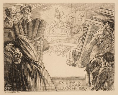 Lot 373 - Cossmann (Alfred, 1870-1951). A collection of 88 ex-libris