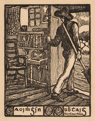 Lot 405 - Yeats (Jack Butler, 1871-1957). Bookplate for Kevin O'Duffy, circa 1905.., and others