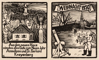 Lot 376 - Felixmüller (Conrad, 1897-1977). A collection of 14 woodcuts