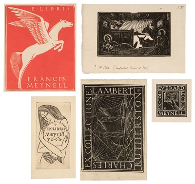 Lot 380 - Gill (Eric, 1882-1940). Christmas Gifts, 1917 and early ex-libris / collectione