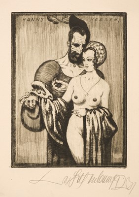 Lot 383 - Helfenbein (Walter, 1893-1984). A collection of 53 ex-libris