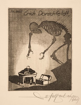 Lot 383 - Helfenbein (Walter, 1893-1984). A collection of 53 ex-libris
