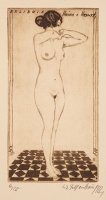 Lot 383 - Helfenbein (Walter, 1893-1984). A collection of 53 ex-libris