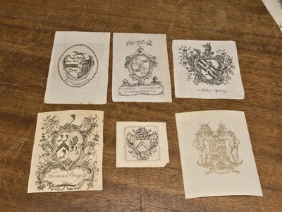 Lot 370 - British Armorial Bookplates. A collection of 70 engraved bookplates of British nobility and gentry, mostly 18th century