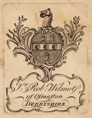 Lot 370 - British Armorial Bookplates. A collection of 70 engraved bookplates of British nobility and gentry, mostly 18th century