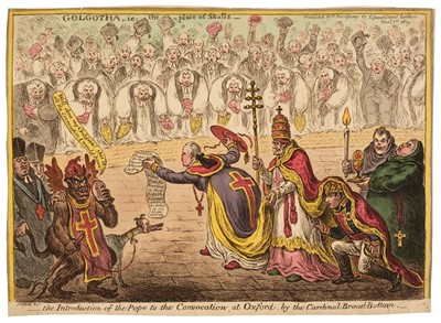 Lot 329 - Gillray (James). The Introduction of the Pope to the Convocation at Oxford..., H. Humphrey, 1809