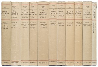 Lot 306 - Ricardo (David). The Works and Correspondence, 11 volumes, 1951-73