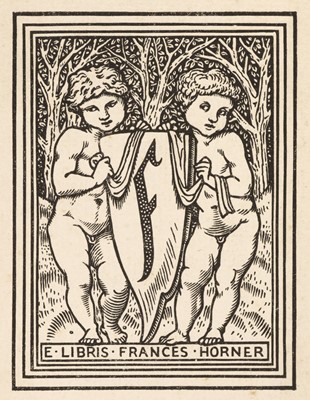 Lot 375 - Edward Burne Jones (1833-1898). Bookplates for Frances Horner and Pamela Margaret Jekyll, circa 1890