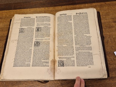 Lot 169 - Origenes (Adamantius). [Opera, volume 4 only (of 4), Paris: Guilielmo Paruo & Jo. Badius Ascensius, 1512]