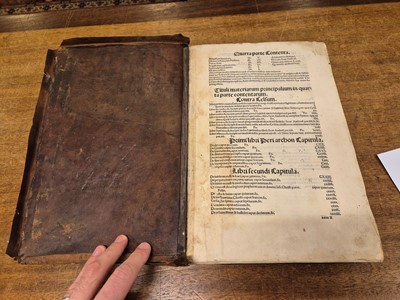 Lot 169 - Origenes (Adamantius). [Opera, volume 4 only (of 4), Paris: Guilielmo Paruo & Jo. Badius Ascensius, 1512]