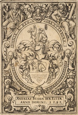 Lot 399 - Siebmacher (Hans, 1561-1611). Exlibris Andreas Beham der Elter, 1595..., and one other