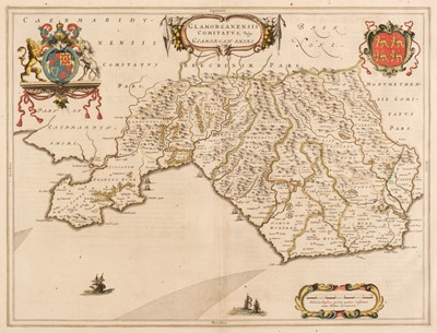 Lot 181 - Glamorganshire. Blaeu (Johannes), Glamorganensis Comitatus vulgo Glamorgan Shire, circa 1648