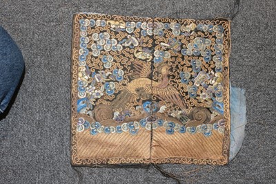 Lot 518 - Chinese. A collection of embroidered silk items, 19th-early 20th century