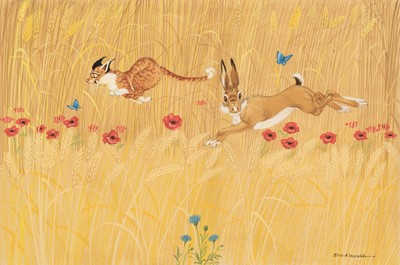 Lot 555 - Kincaid (Eric, 1931-2023). 8 original illustrations, watercolour and gouache on artist's board