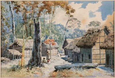 Lot 58 - Ralambo (Émile, 1879-1963). African Village, possibly Madagascar, 1931