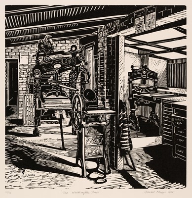 Lot 477 - Phipps (Howard, 1954-). The Whittington Press, 1985, wood engraving..., and one other