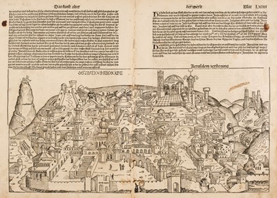 Lot 197 - Jerusalem. Schedel (Hartman), Destruccio Iherosolime [1493]