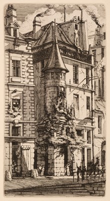 Lot 350 - Meryon (Charles, 1821-1868). Tourelle, Rue de la Tixeranderie, 1852