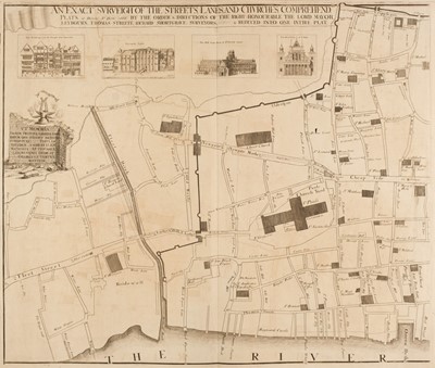 Lot 200 - London. Leake (John), Two-sheet map of London