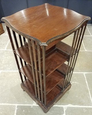 Lot 219 - Bookcase. A mahogany revolving bookcase, early 20th century