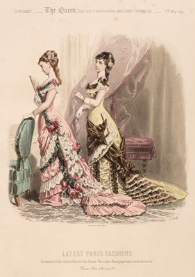 Lot 33 - Fashion. The Queen, The Lady's Newspaper and Court Chronicle, 2 volumes, 1876-1877