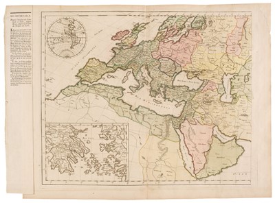 Lot 6 - Europe. Unknown Cartographer, XVI Intervalle..., Paris, circa 1800