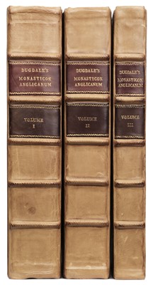 Lot 35 - Dugdale (William & Dodsworth, Roger). Monasticon Anglicanum..., 3 volumes, 1st ed., 1655-73