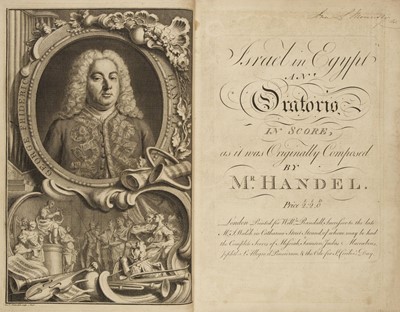 Lot 200 - Handel (George, Frideric 1685-1759). Israel in Egypt, London: Willm Randall, [1771]