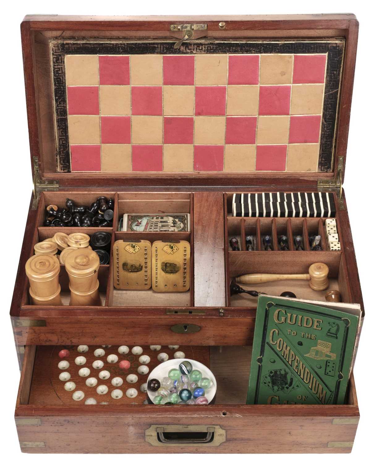 Lot 360 - Compendium. A Compendium of Games, circa 1880, mahogany box