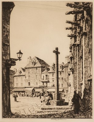 Lot 19 - Anderson (Stanley, 1884-1966). Place St. Gervais, Falaise, etching