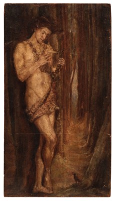 Lot 158 - Watts (George Frederic, 1817-1904). Orpheus, oil on wood panel