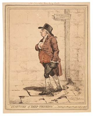 Lot 324 - Gillray (James). Symptoms of deep Thinking..., H. Humphrey, 1800