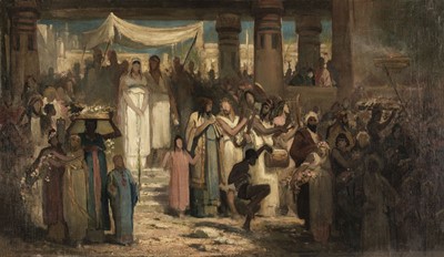 Lot 191 - French Orientalist School. Egyptian Wedding, circa 1900-1910, oil on canvas