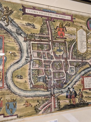 Lot 5 - Chester. Braun (Georg & Hogenberg Frans), Cestria (vulgo) Chester Angliae Civitas, 1581