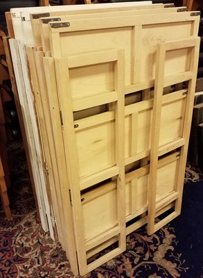 Lot 301 - Bookcases. 6 bookfair style folding bookcases