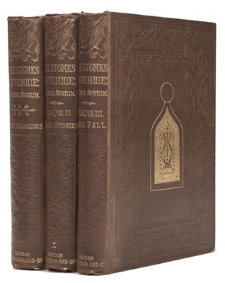 Lot 232 - Ruskin (John). The Stones of Venice..., with Illustrations drawn by the Author, 1874