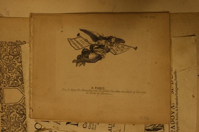 Lot 14 - Title Pages. A large collection of approximately 800 titles, 16th - 19th century