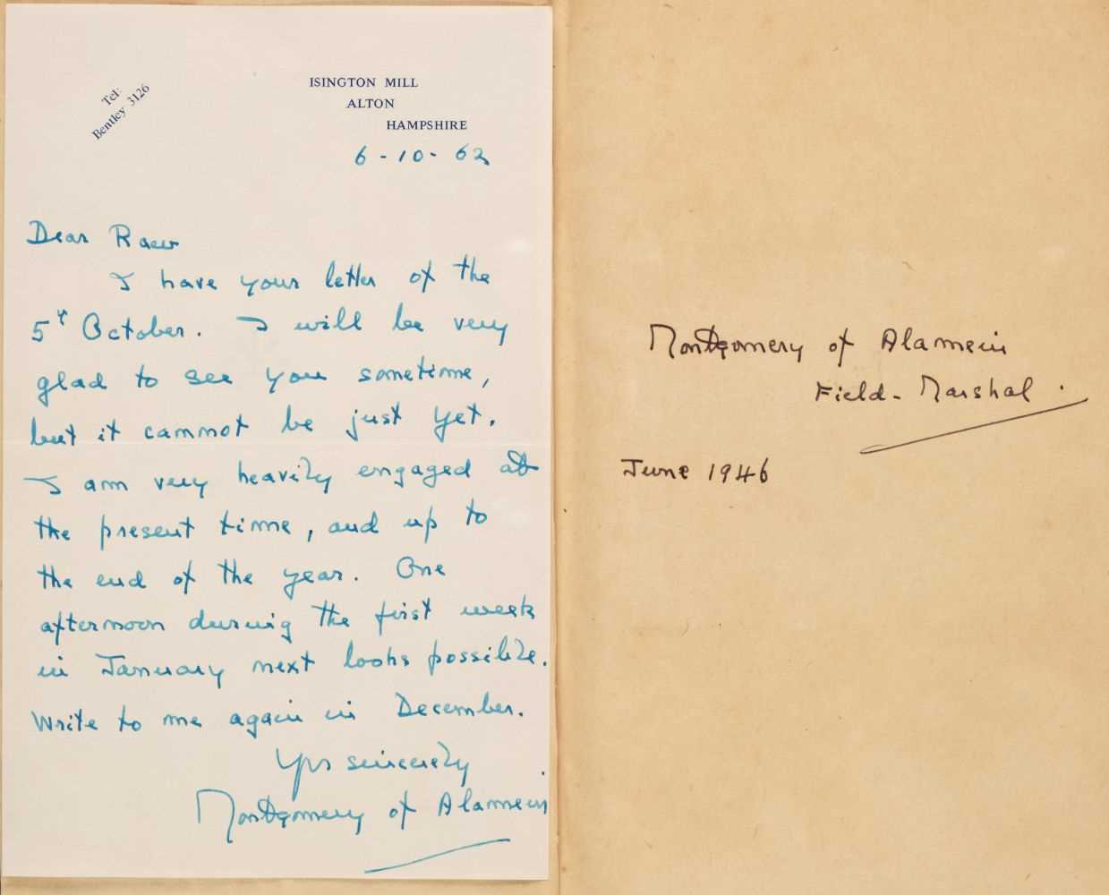Lot 95 - Montgomery (Bernard Law, 1st Viscount Montgomery of Alamein). El Alamein to the River Sangro...