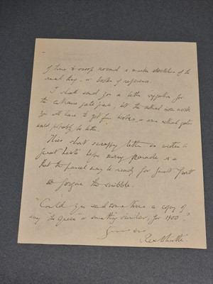 Lot 96 - Whistler (Rex, 1905-1944). Illustrated Autograph Letter Signed, 'Rex Whistler', 1944