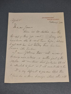 Lot 96 - Whistler (Rex, 1905-1944). Illustrated Autograph Letter Signed, 'Rex Whistler', 1944