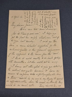 Lot 96 - Whistler (Rex, 1905-1944). Illustrated Autograph Letter Signed, 'Rex Whistler', 1944