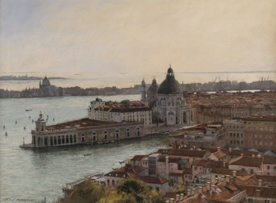 Lot 292 - Norman (Michael, 1943-). Santa Maria della Salute, pastel